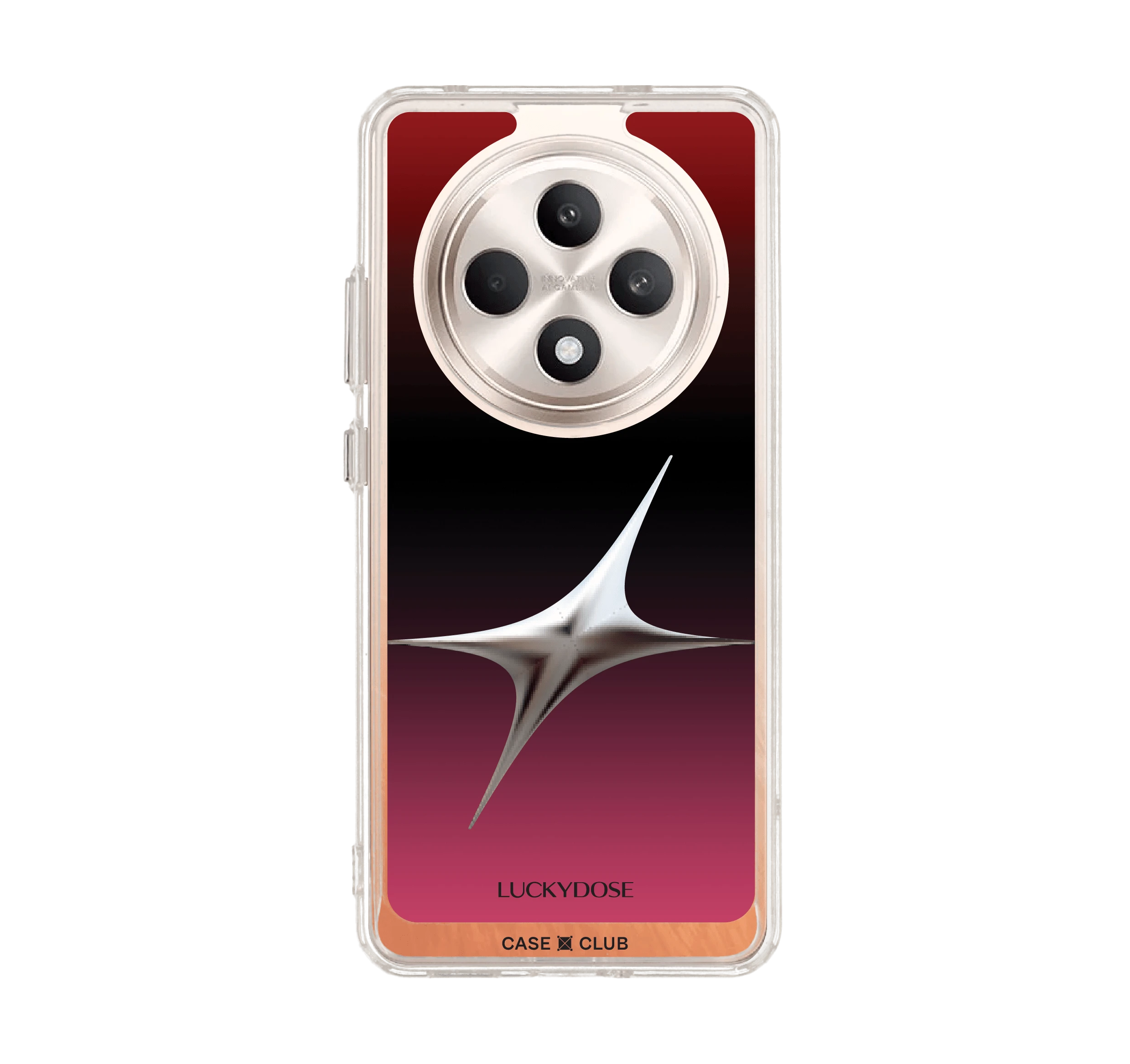 เคสใส oppo reno 12f luckydose สีมงคลวันพุธ (กลางคืน)